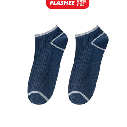 Flashee Kaos Kaki Pendek Garis Semata Kaki  Kaus Kaki Short Ankle Cute Socks  Kaos Kaki Polos Sock Unisex