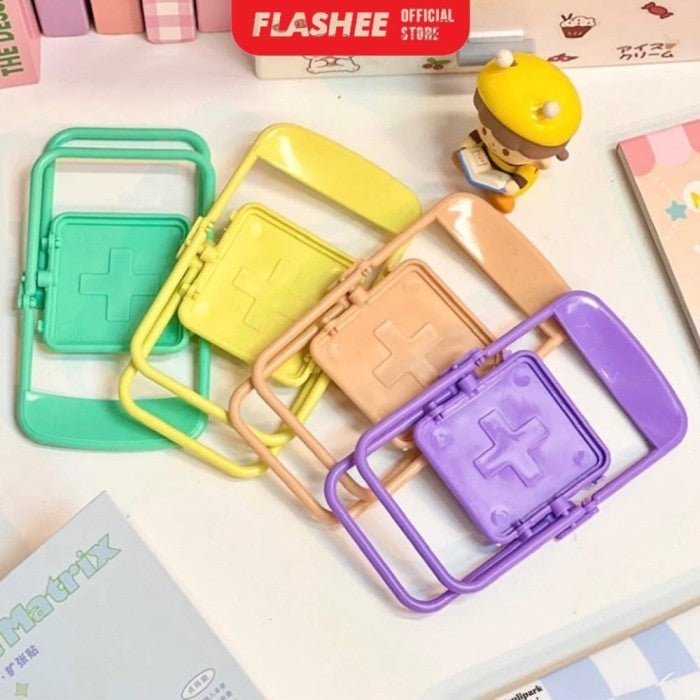 FlasheePhone Holder Kursi Macaron Folding Chair Stand Holder Phone Kursi Lipat Dudukan Penyangga HP