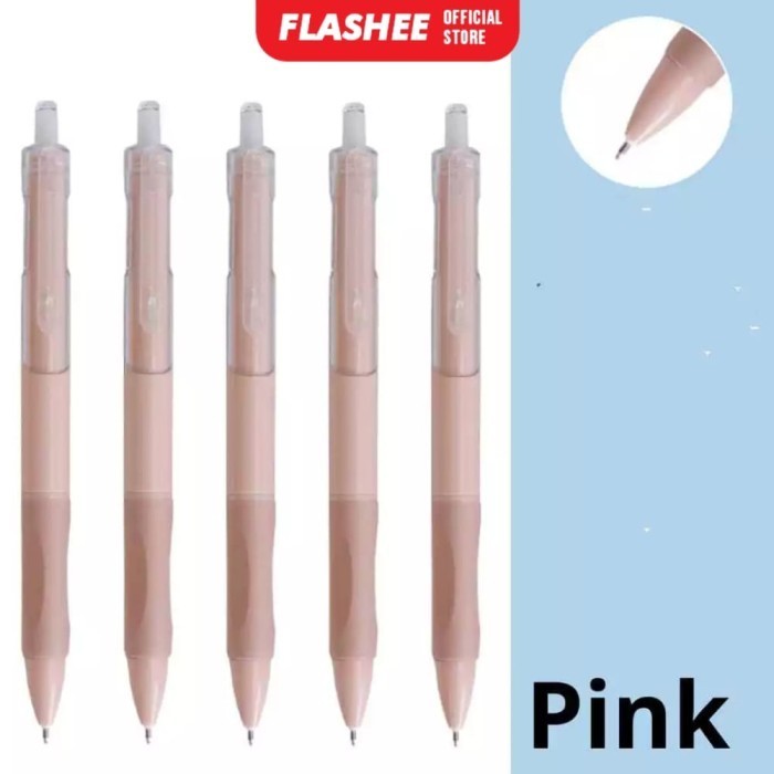 Flashee 1Pcs Gel Pen Pulpen Gel Retractable 4 Warna 0.5mm