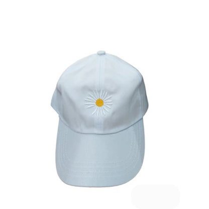Flashee Topi Baseball Bordir Bunga Daisy Kecil Berkualitas Topi Polos Gaya Korea