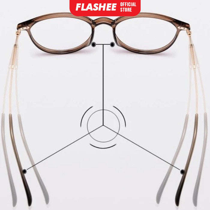 Flashee Kacamata Metal Bulat Korean Fashion Untuk Pria Dan Wanita Kacamata Unisex Frame