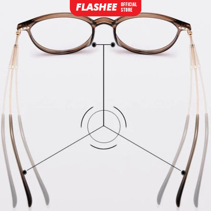 Flashee Kacamata Metal Bulat Korean Fashion Untuk Pria Dan Wanita Kacamata Unisex Frame