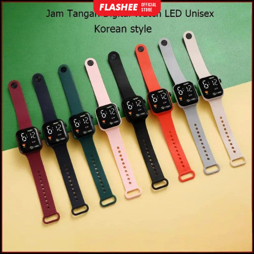 Flashee Jam Tangan Digital Pria Wanita Smartwatch Jam Tangan LED Digital Smartwatch