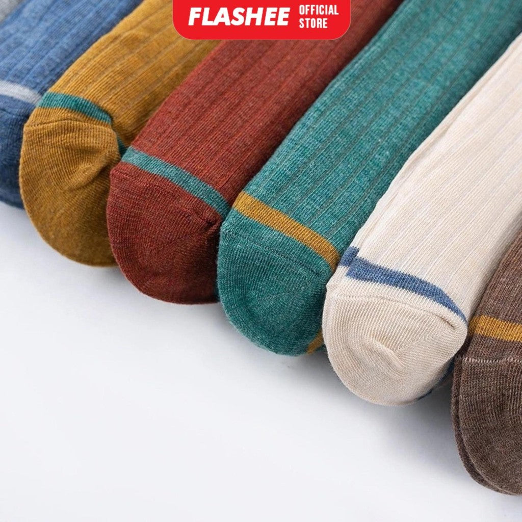 Flashee Kaos Kaki Pendek Garis Semata Kaki  Kaus Kaki Short Ankle Cute Socks  Kaos Kaki Polos Sock Unisex