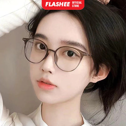 Flashee Kacamata Metal Bulat Korean Fashion Untuk Pria Dan Wanita Kacamata Unisex Frame