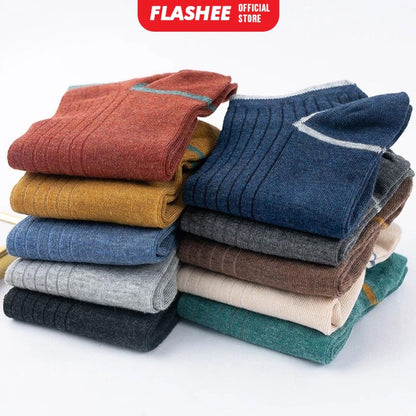 Flashee Kaos Kaki Pendek Garis Semata Kaki  Kaus Kaki Short Ankle Cute Socks  Kaos Kaki Polos Sock Unisex