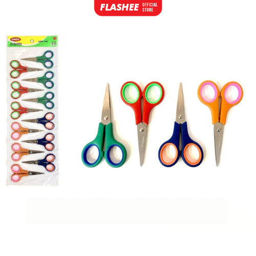 Flashee Gunting Pendek Stainless Steel Gunting Kertas Anti Karat